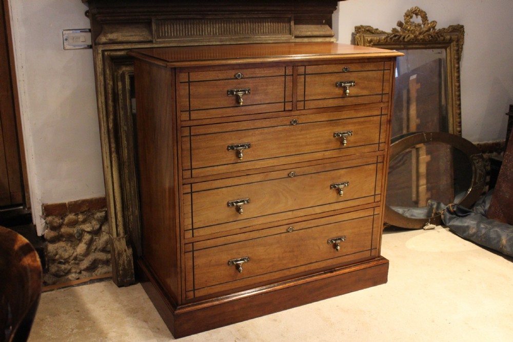 Chest of drawers Maple & Co Arts & Crafts Walnut c1880