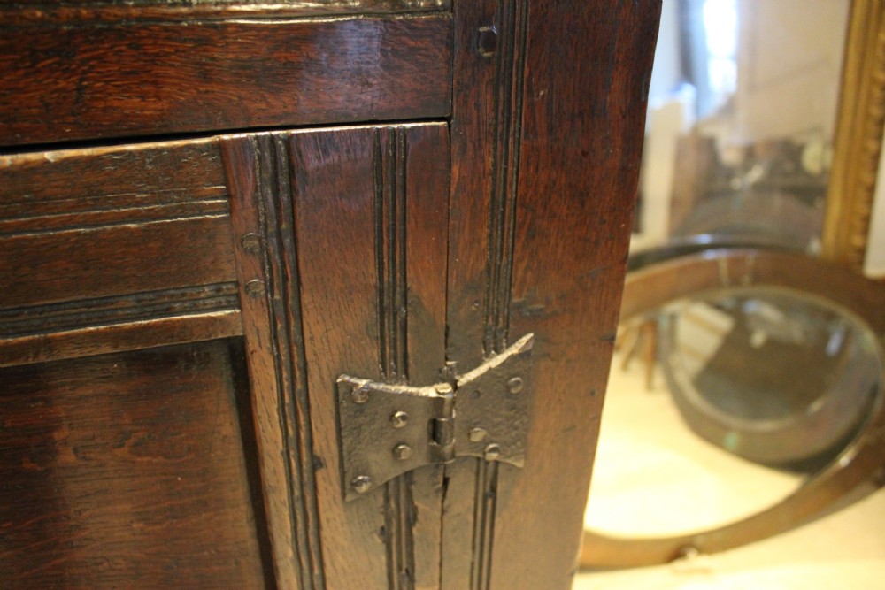 Court cupboard rare Charles I Oak small dated 1633 View VIII