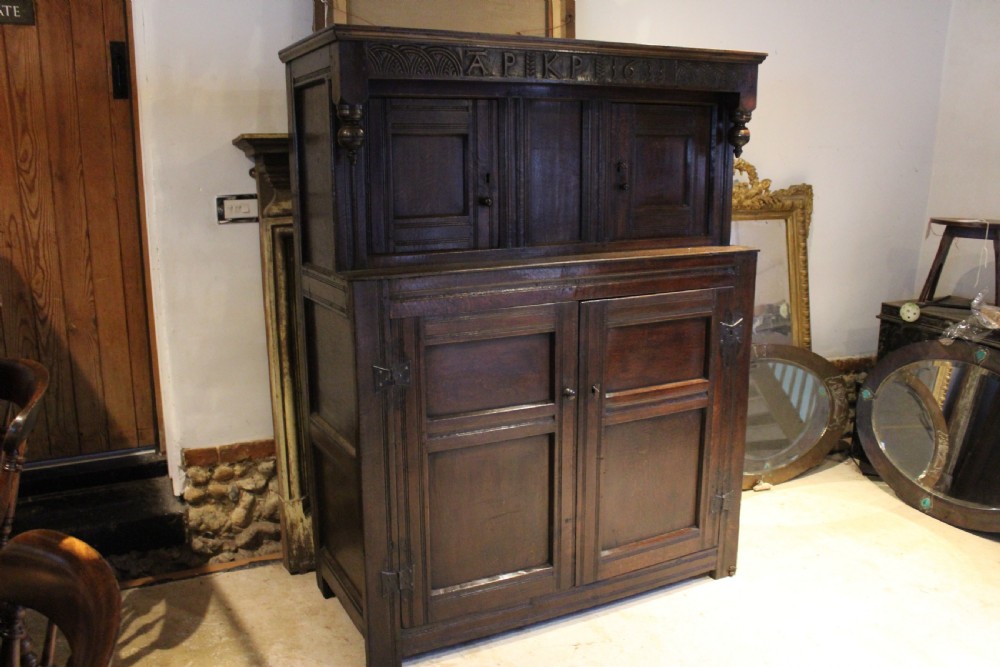 Court cupboard rare Charles I Oak small dated 1633 View XI