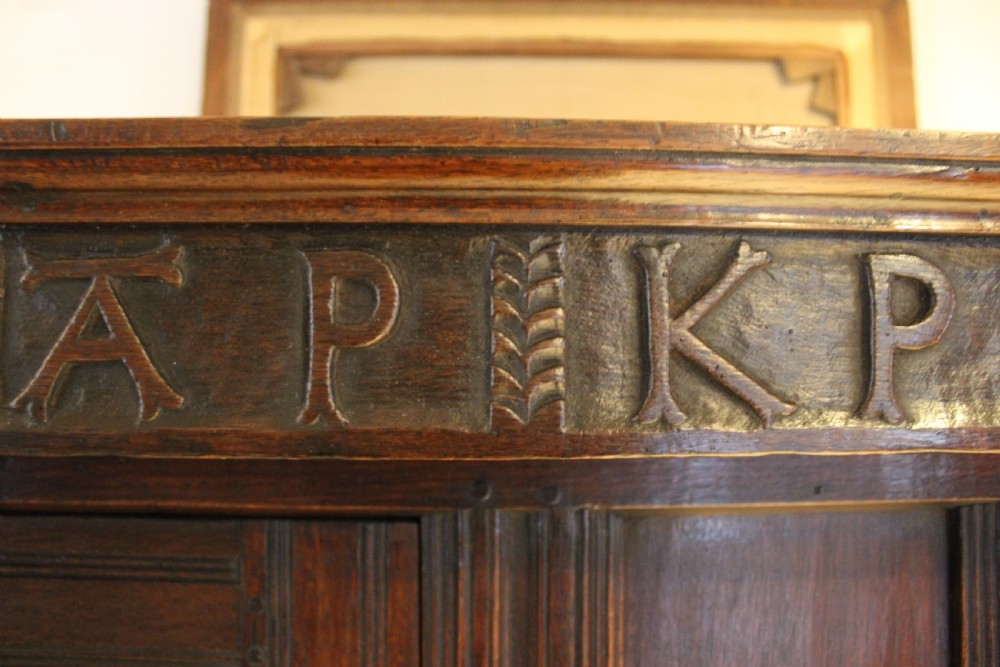 Court cupboard rare Charles I Oak small dated 1633 View XIX