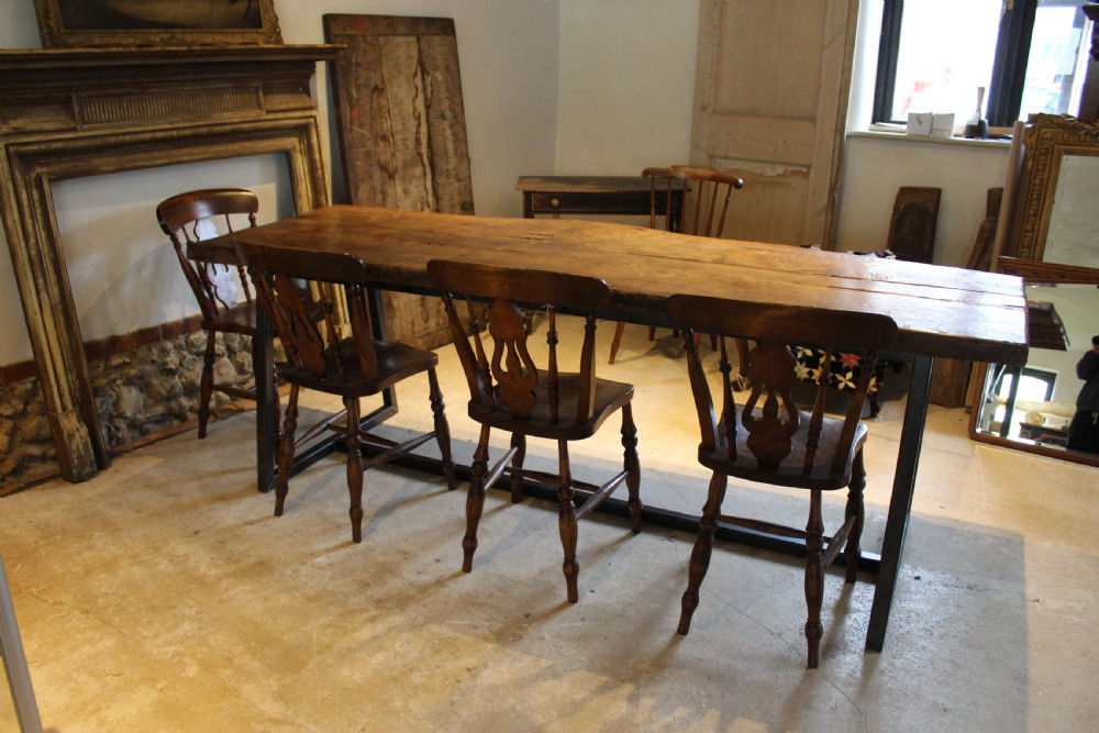 Table rare 16th century Elm refectory dining farmhouse  seats 8 c1580 View II