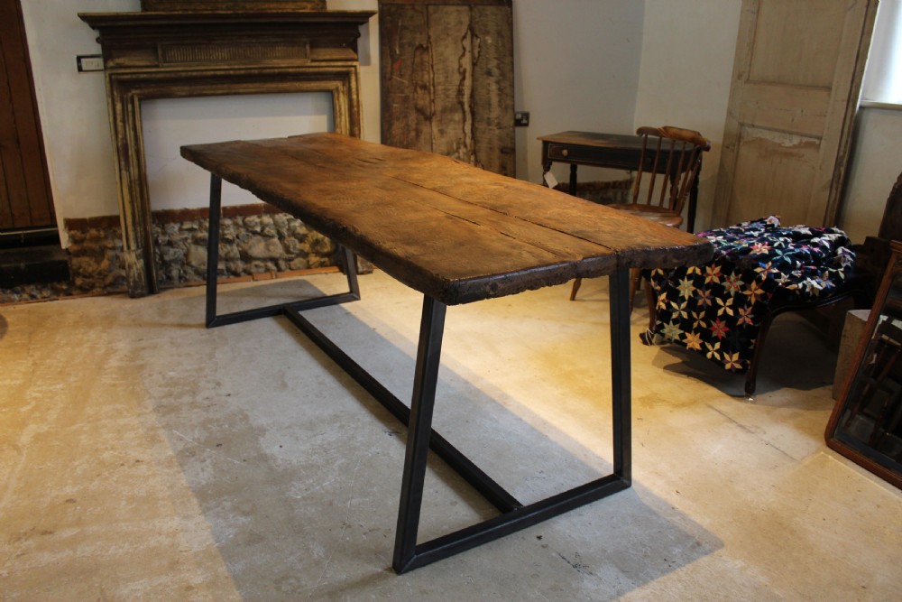 Table rare 16th century Elm refectory dining farmhouse  seats 8 c1580 View VI