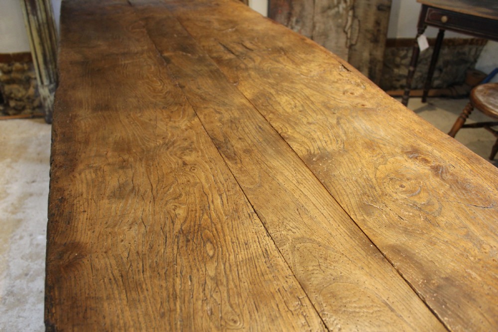 Table rare 16th century Elm refectory dining farmhouse  seats 8 c1580 View VIII