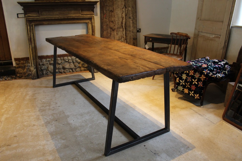 Table rare 16th century Elm refectory dining farmhouse  seats 8 c1580 View XI