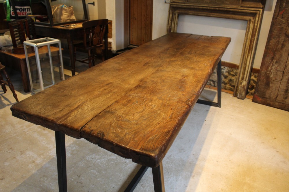 Table rare 16th century Elm refectory dining farmhouse  seats 8 c1580 View XII