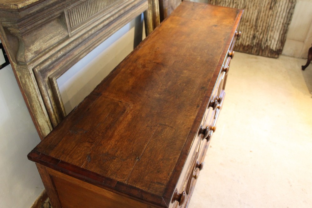 Dresser rare Burr Oak George III sideboard c1790 View V