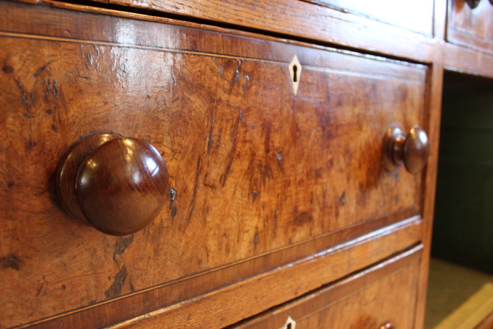 Dresser rare Burr Oak George III sideboard c1790 View XII
