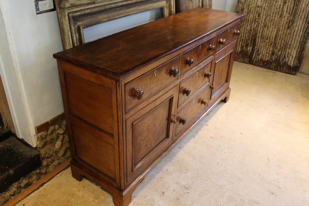 Dresser rare Burr Oak George III sideboard c1790 View XVI