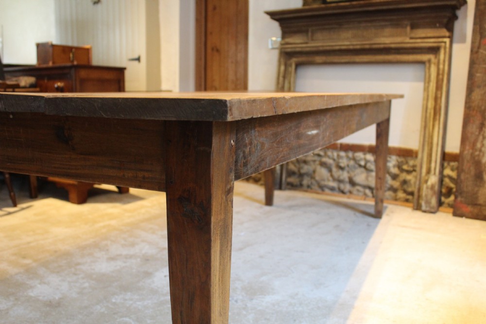 Table refectory farmhouse dining Teak seats 10 c1920 View VIII