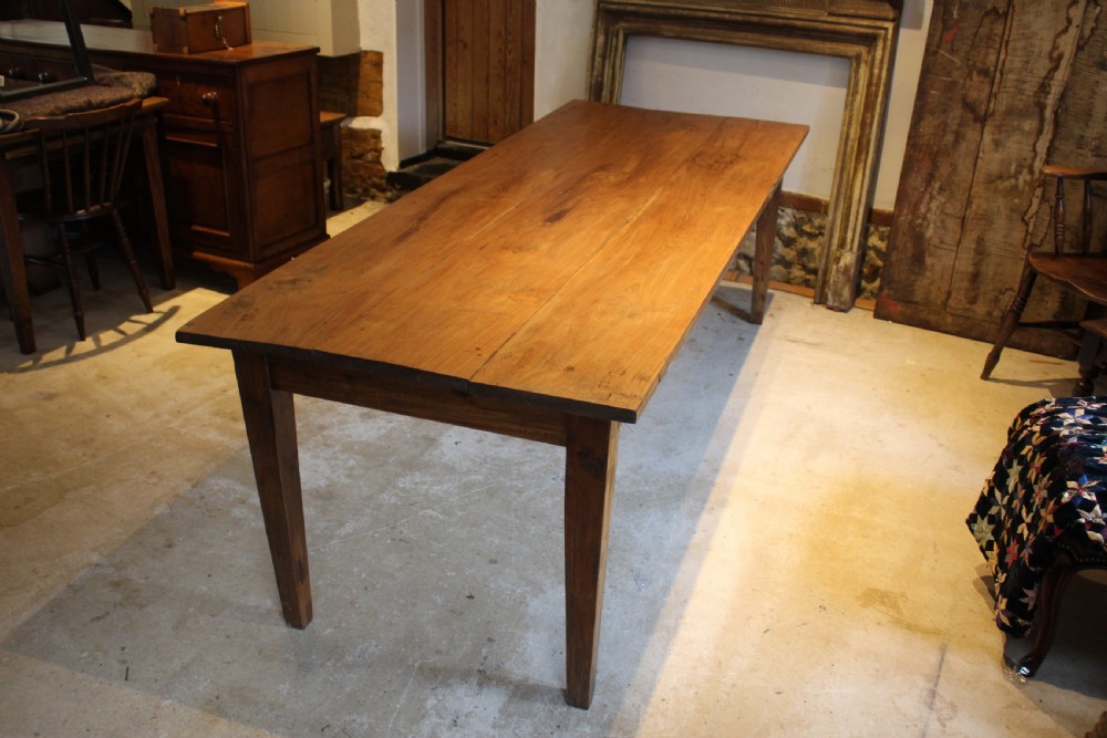 Table refectory farmhouse dining Teak seats 10 c1920 View IX