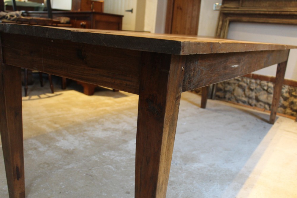 Table refectory farmhouse dining Teak seats 10 c1920 View X