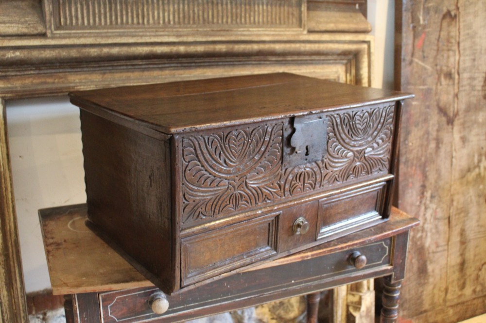 Bible box rare Welsh Gower peninsula Oak George I c1720