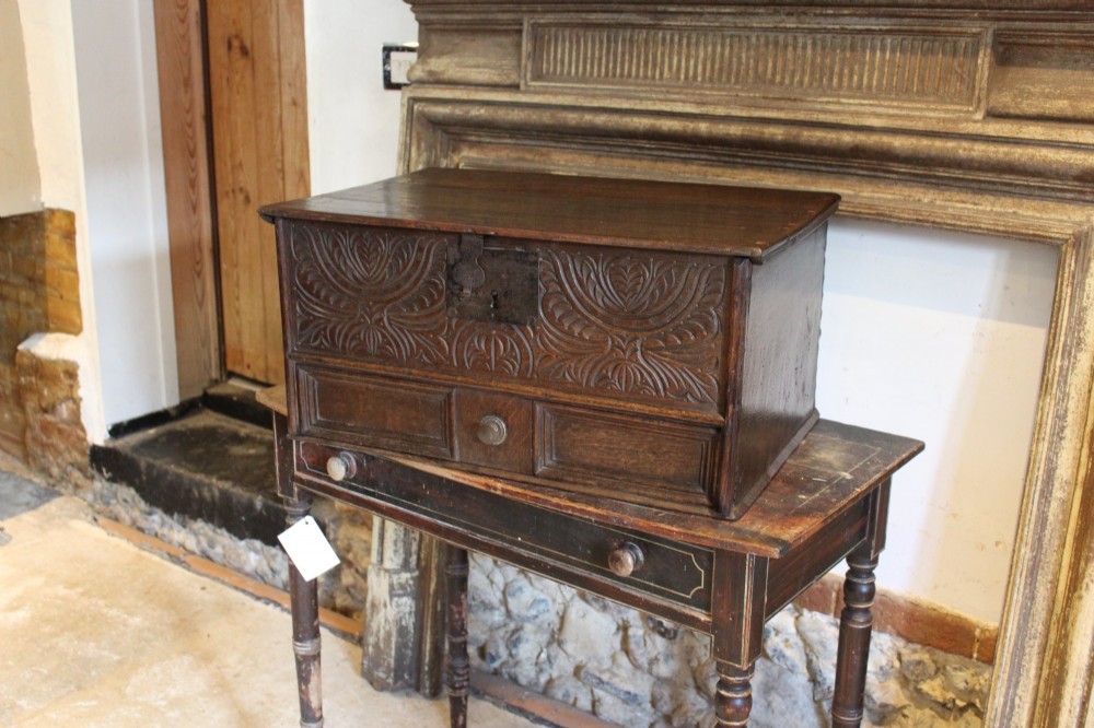 Bible box rare Welsh Gower peninsula Oak George I c1720 View II