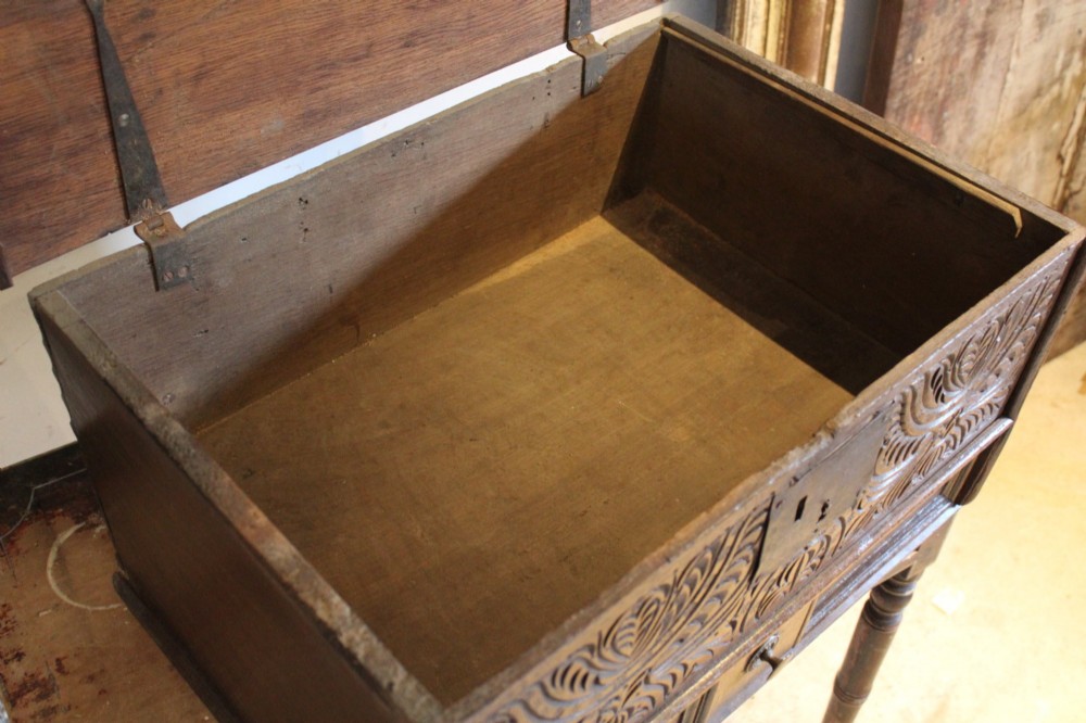 Bible box rare Welsh Gower peninsula Oak George I c1720 View III