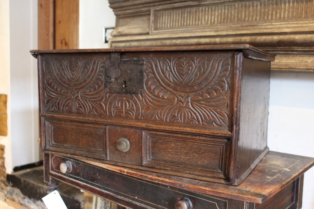 Bible box rare Welsh Gower peninsula Oak George I c1720 View VI