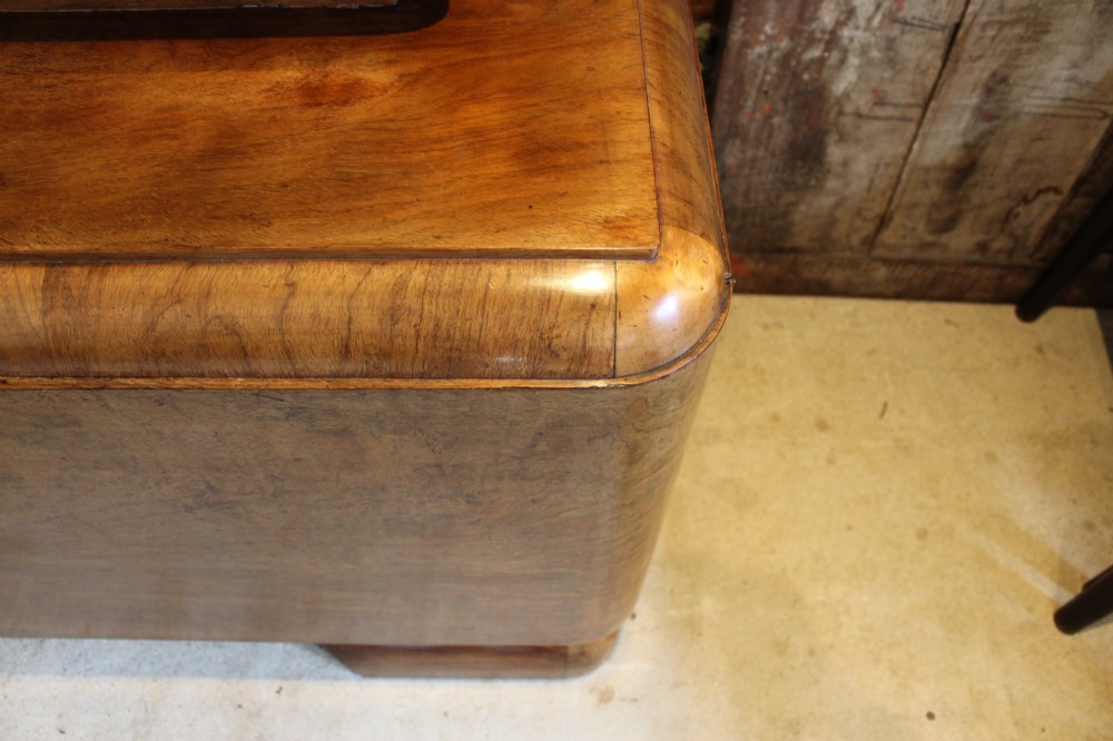 Display Stunning Art Deco Walnut cabinet Manner of Epstein c1930 View II