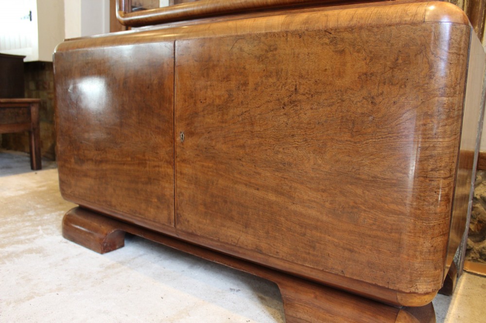 Display Stunning Art Deco Walnut cabinet Manner of Epstein c1930 View V