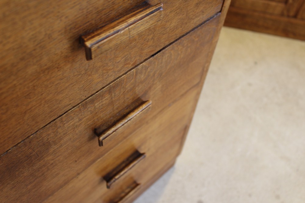 Heals Oak desk Voysey family Arts and Crafts c1920 View XI