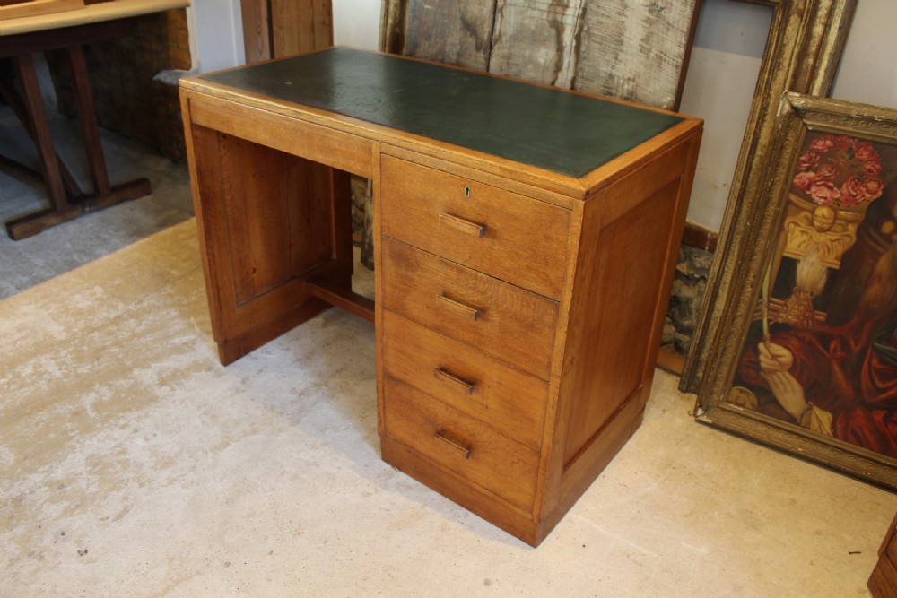 Heals Oak desk Voysey family Arts and Crafts c1920 View XII