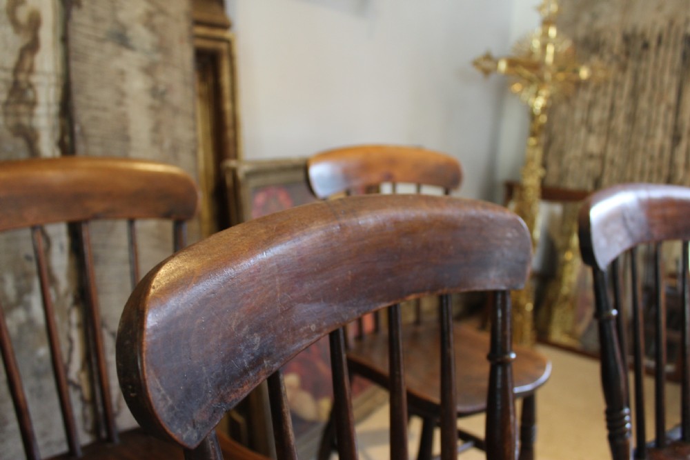 Chairs true set of six Victorian Windsor dining c1870 View VI