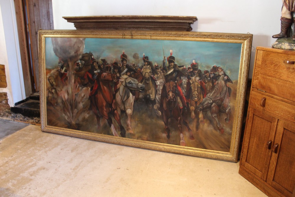 Huge Oil on Canvas – The Charge of the Light Brigade Andrew Park
