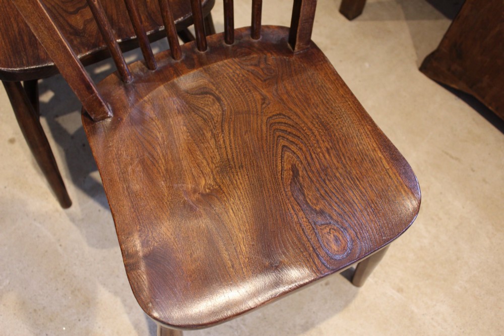 Chairs rare set of 10 Edwardian Elm Windsor c1910 View II