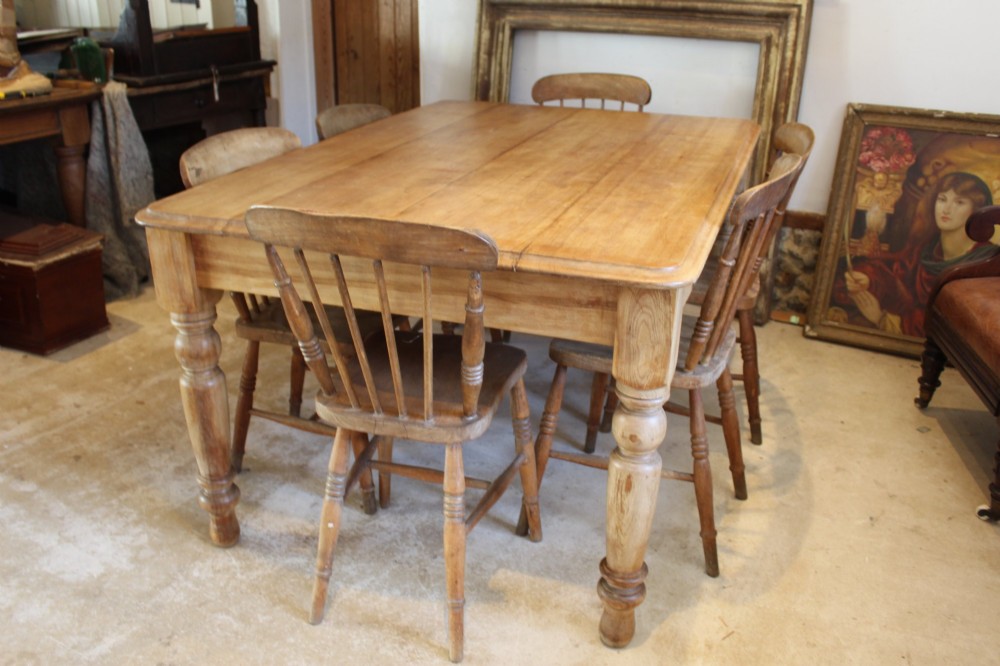 Table solid Walnut Refectory Farmhouse Victorian c1870 View II