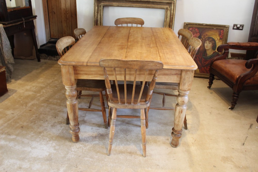 Table solid Walnut Refectory Farmhouse Victorian c1870 View III