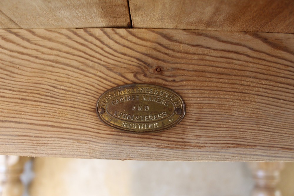 Table solid Walnut Refectory Farmhouse Victorian c1870 View IV