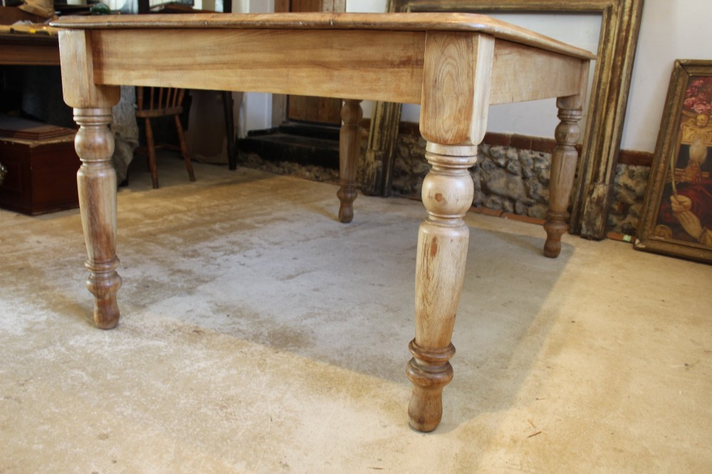 Table solid Walnut Refectory Farmhouse Victorian c1870 View V