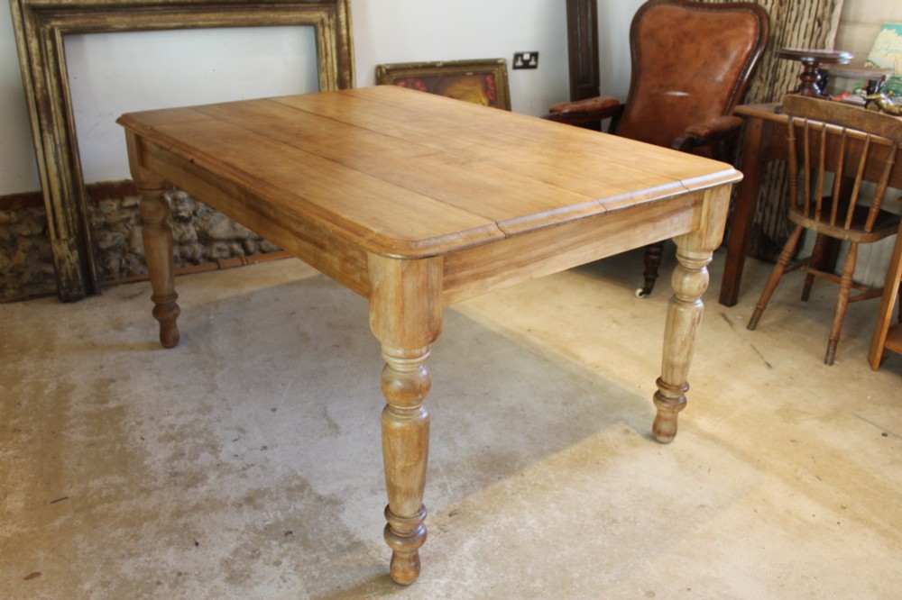 Table solid Walnut Refectory Farmhouse Victorian c1870 View VIII