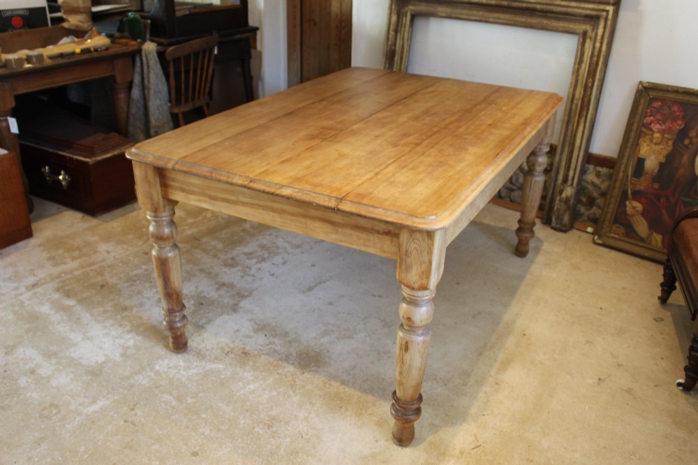 Table solid Walnut Refectory Farmhouse Victorian c1870 View IX