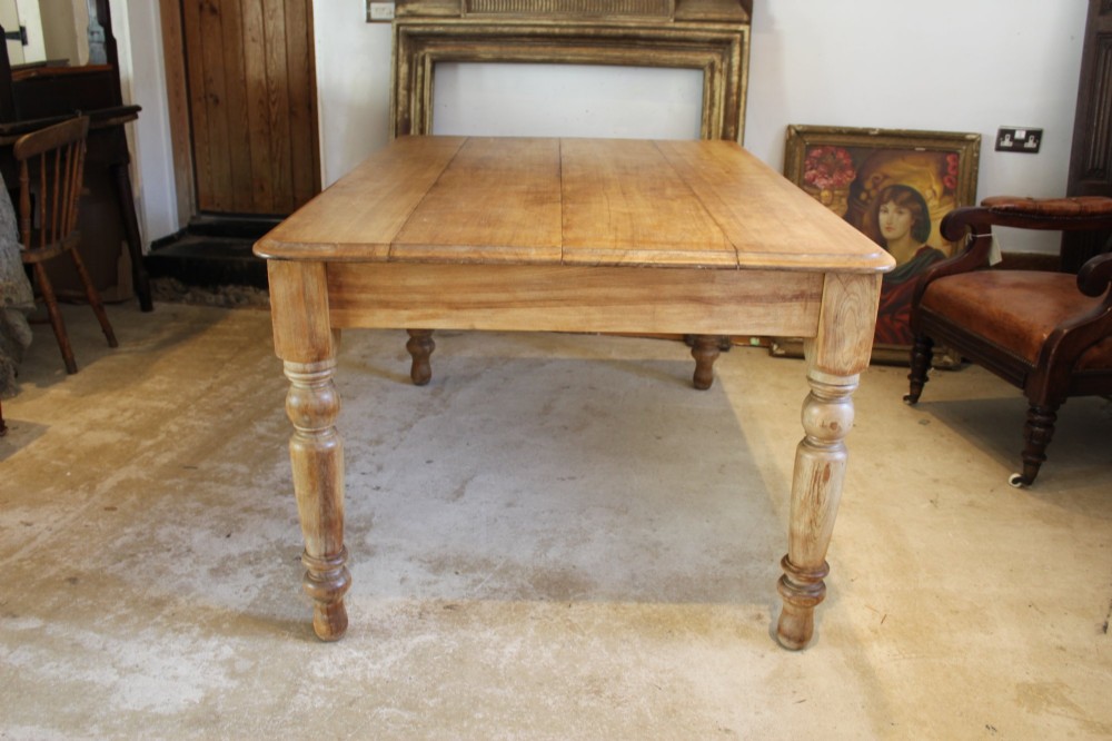 Table solid Walnut Refectory Farmhouse Victorian c1870 View X