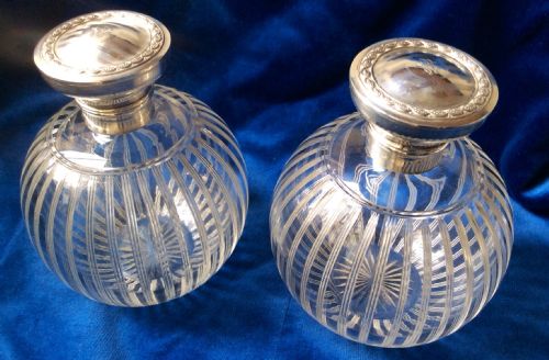 Pair of Edwardian Dressing Table Bottles