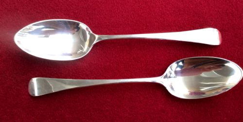 Pair of Georgian Silver Serving Spoons