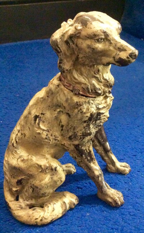 Large Cold Painted Dog Inkwell