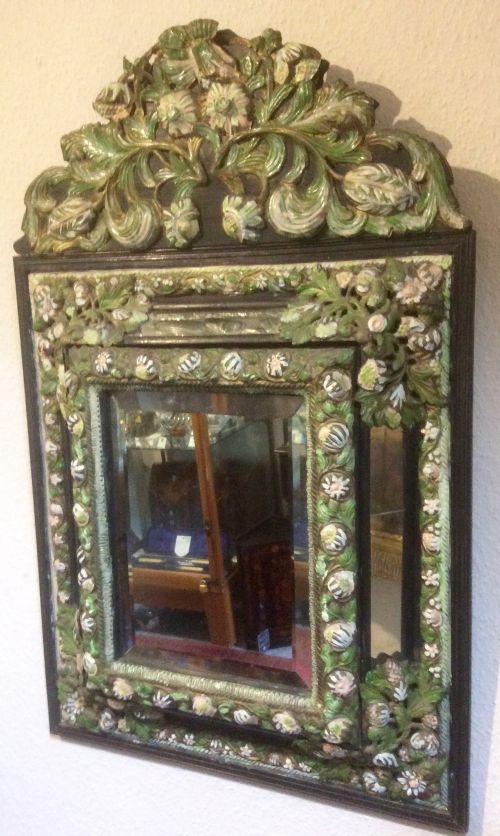Antique French Toleware Mirror