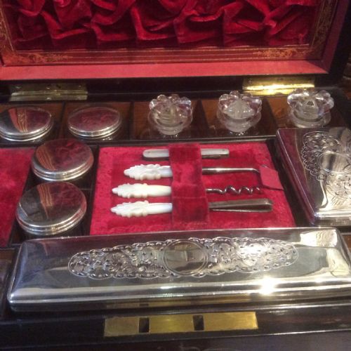 19th Century Rosewood & Mother of Pearl Vanity Box