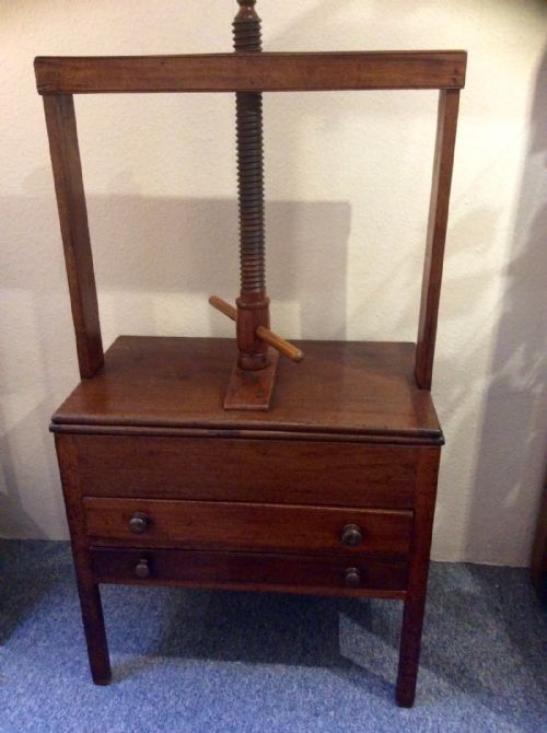 19th Century Mahogany Linen Press