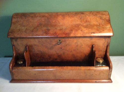 Victorian Burr Walnut Stationery Box