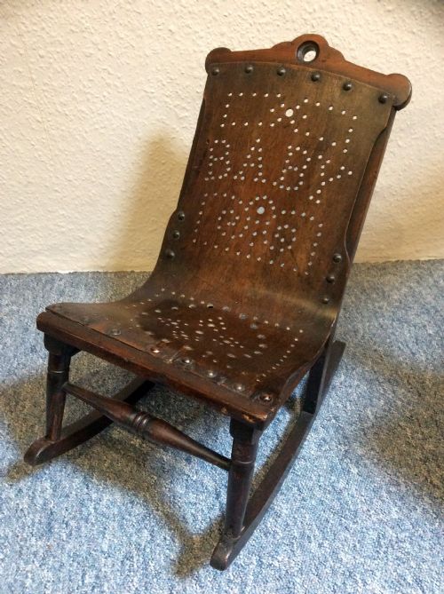 Little Victorian Child's/doll's Rocking Chair