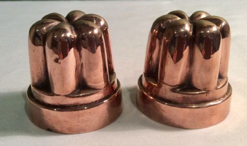 Pair of Miniature Victorian Copper Jelly Moulds