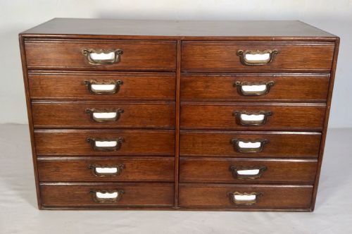 Early 20th Century Oak Index Filing Drawers