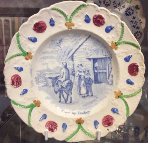 Victorian Nursery/child’s Plate ‘Come Up Donkey’ C1860