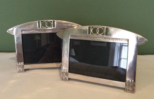 Two Wmf Jungendstil Silver Plate Photograph Frames