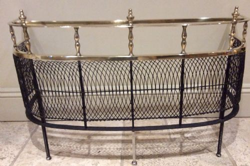 19th Century Bow Fronted Fire Guard