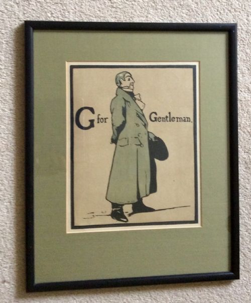 G for Gentleman Lithograph by Sir William Nicholson