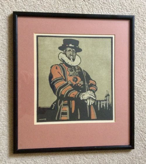Beefeater Lithograph from the ‘London Types’ Series by William Nicholson