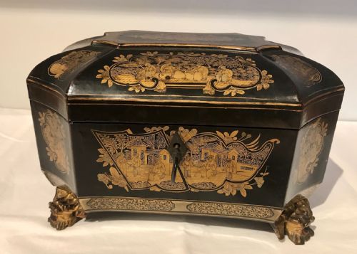 19th Century Chinoiserie Tea Caddy