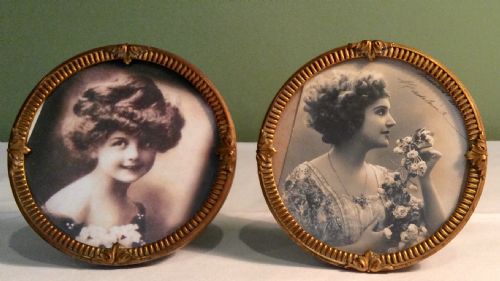 Pair of Antique French Bronze Photo Frames